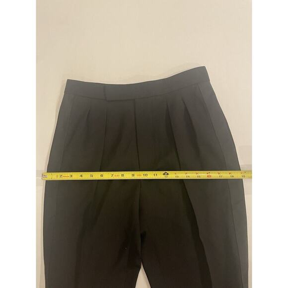 Ralph Lauren Collection Purple Label Pants 0 Wool Cashmere Black Pleated Tapered - Picture 9 of 11